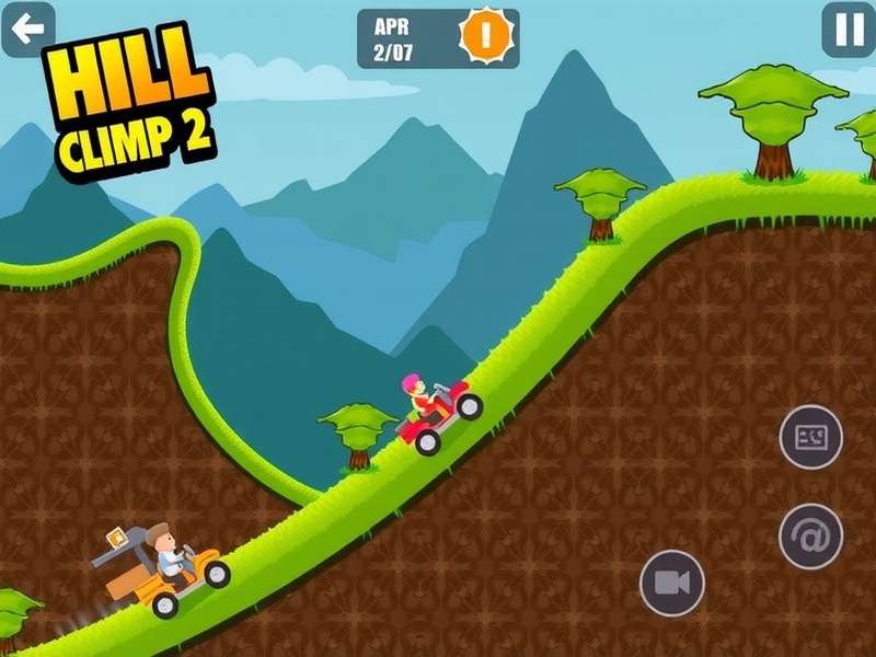 Hill Climb Racing 2 Online Multiplayer रेस का दृश्य