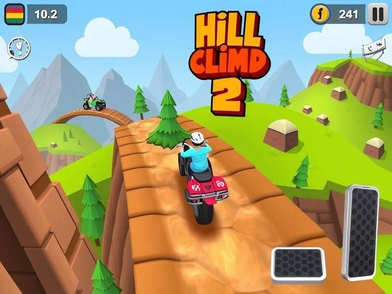 Hill Climb Racing 2 में दोस्तों के साथ मल्टीप्लेयर रेसिंग का दृश्य