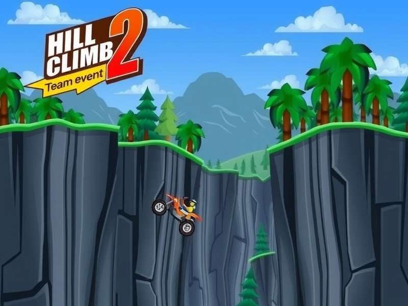 Hill Climb Racing 2 Team Event में खिलाड़ी टीम के साथ रेस करते हुए