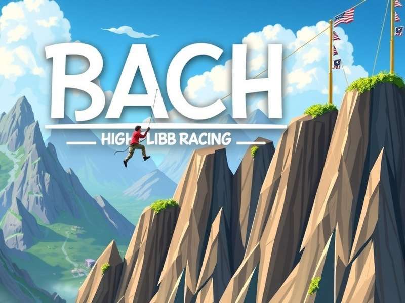 Hill Climb Racing 2 gameplay featuring a vehicle on a steep mountain track