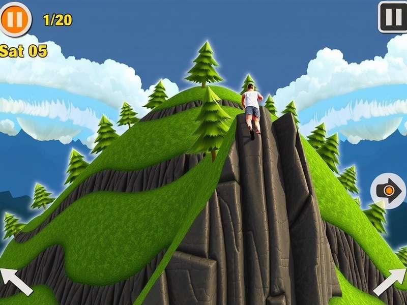 Hill Climb Racing 2 gameplay screenshot showing multiple vehicles racing on a hill