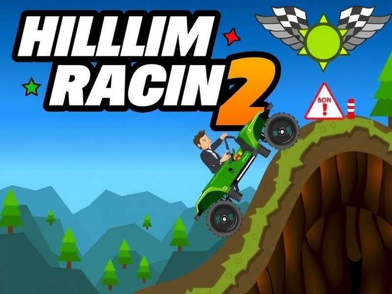 Hill Climb Racing 2 Free Play gameplay showing a vehicle on a hill
