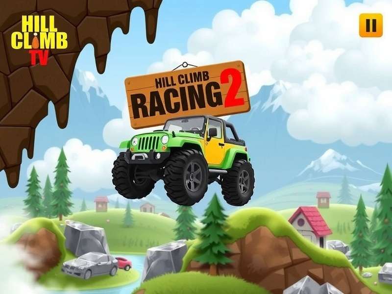 Hill Climb Racing 2 gameplay showing various vehicles on challenging tracks