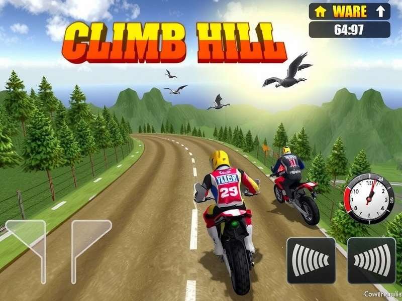 Hill Climb Racing 2 intense uphill racing action with multiple vehicles