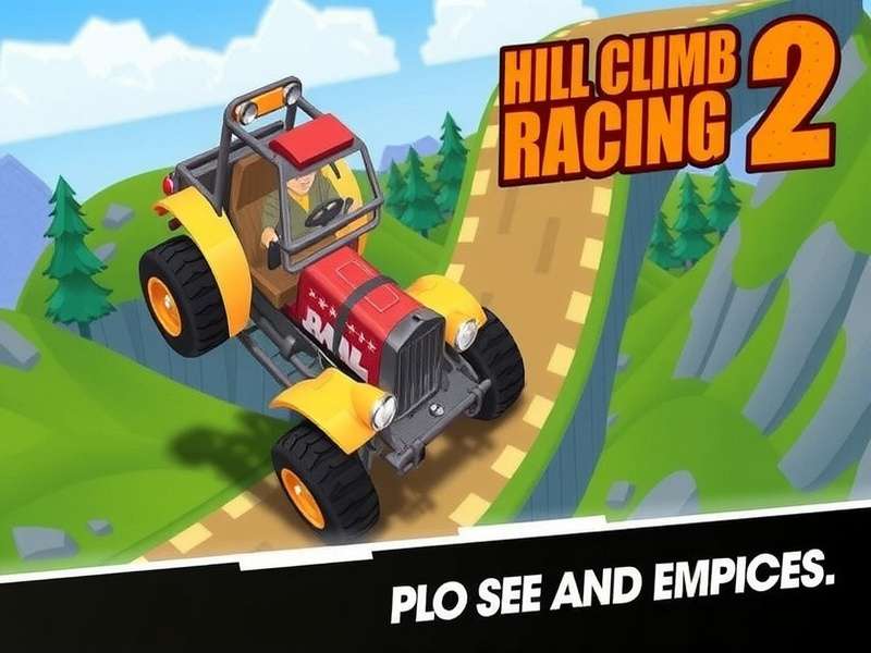 Hill Climb Racing 2 gameplay screenshot showing multiple vehicles