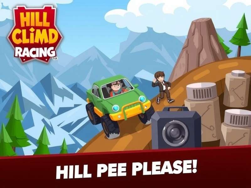 Hill Climb Racing 2 gameplay screenshot on Poki platform