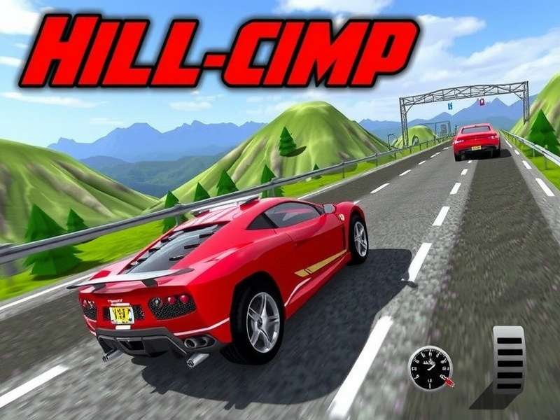 Hill Climb Racing 2 gameplay screenshot showing a rally car on a mountain track
