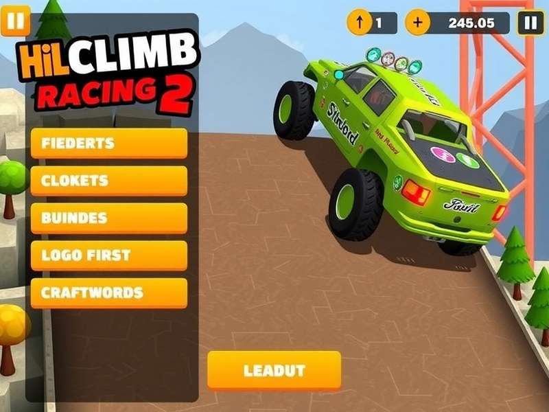 Hill Climb Racing 2 Mod Menu interface showing unlimited coins and gems