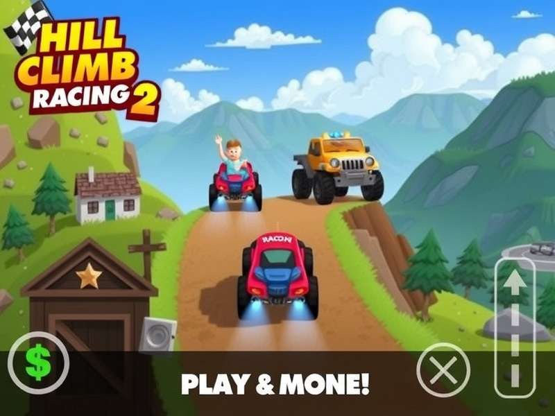 Hill Climb Racing 2 Unlimited Money Strategy Guide showing coins and gems collection