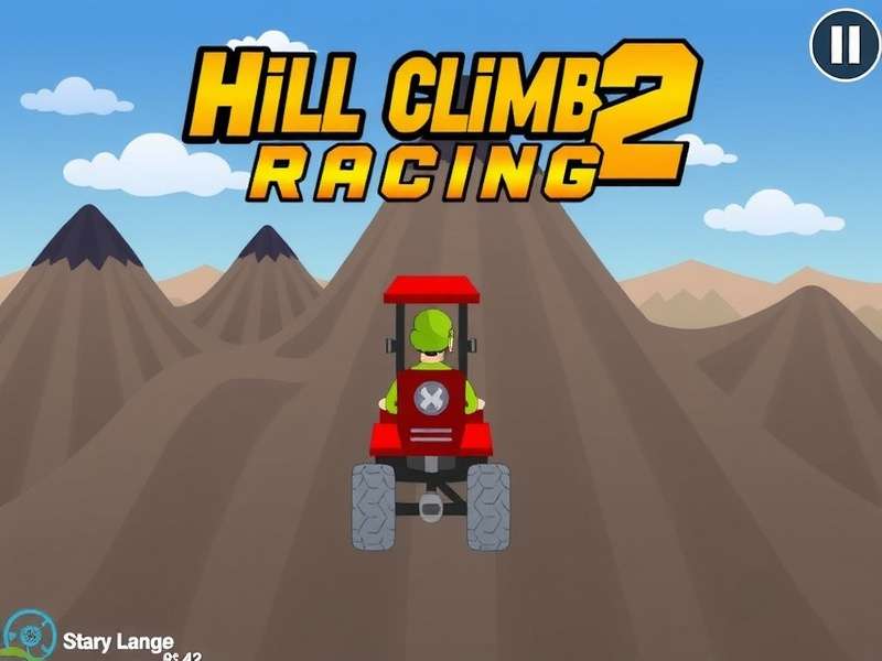 Hill Climb Racing 2 gameplay on Windows PC showing detailed graphics and custom controls