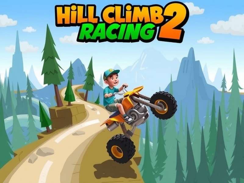 Hill Climb Racing 2 track showing desert terrain with hills
