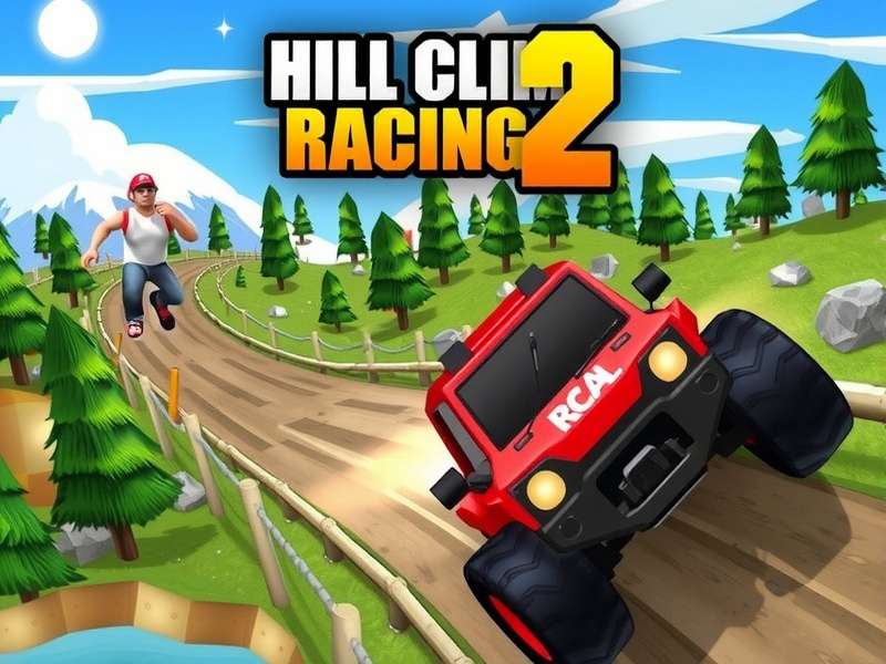 Hill Climb Racing 2 download for PC free - gameplay screenshot with vehicles and tracks