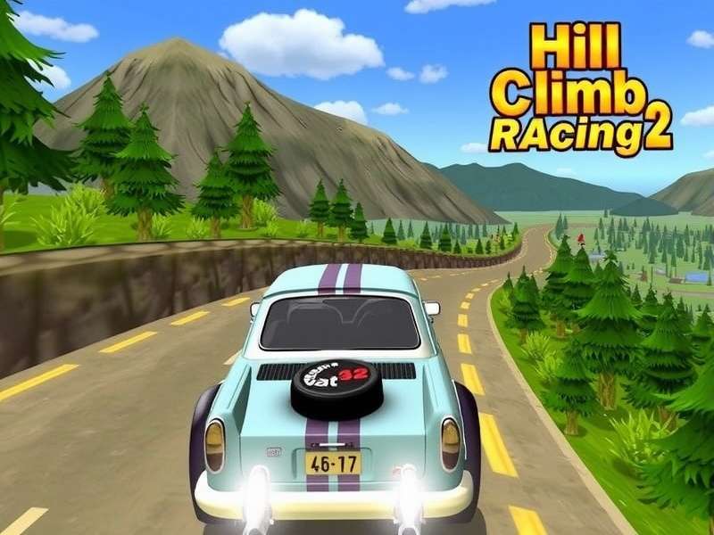 Hill Climb Racing 2 Online Oynama gameplay screenshot showing a jeep on a mountain track